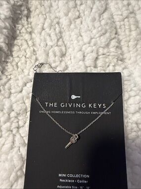 The Giving Keys Silver Mini Key Pendant Necklace